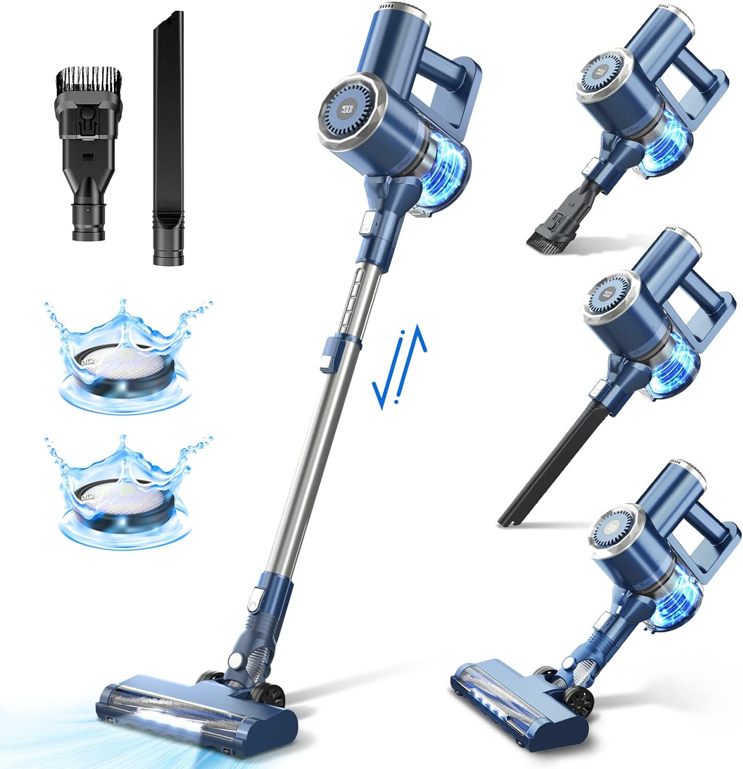 PrettyCare W200_cordless_vacuum_with_LED_ Cordless Vacuum Cleaner with