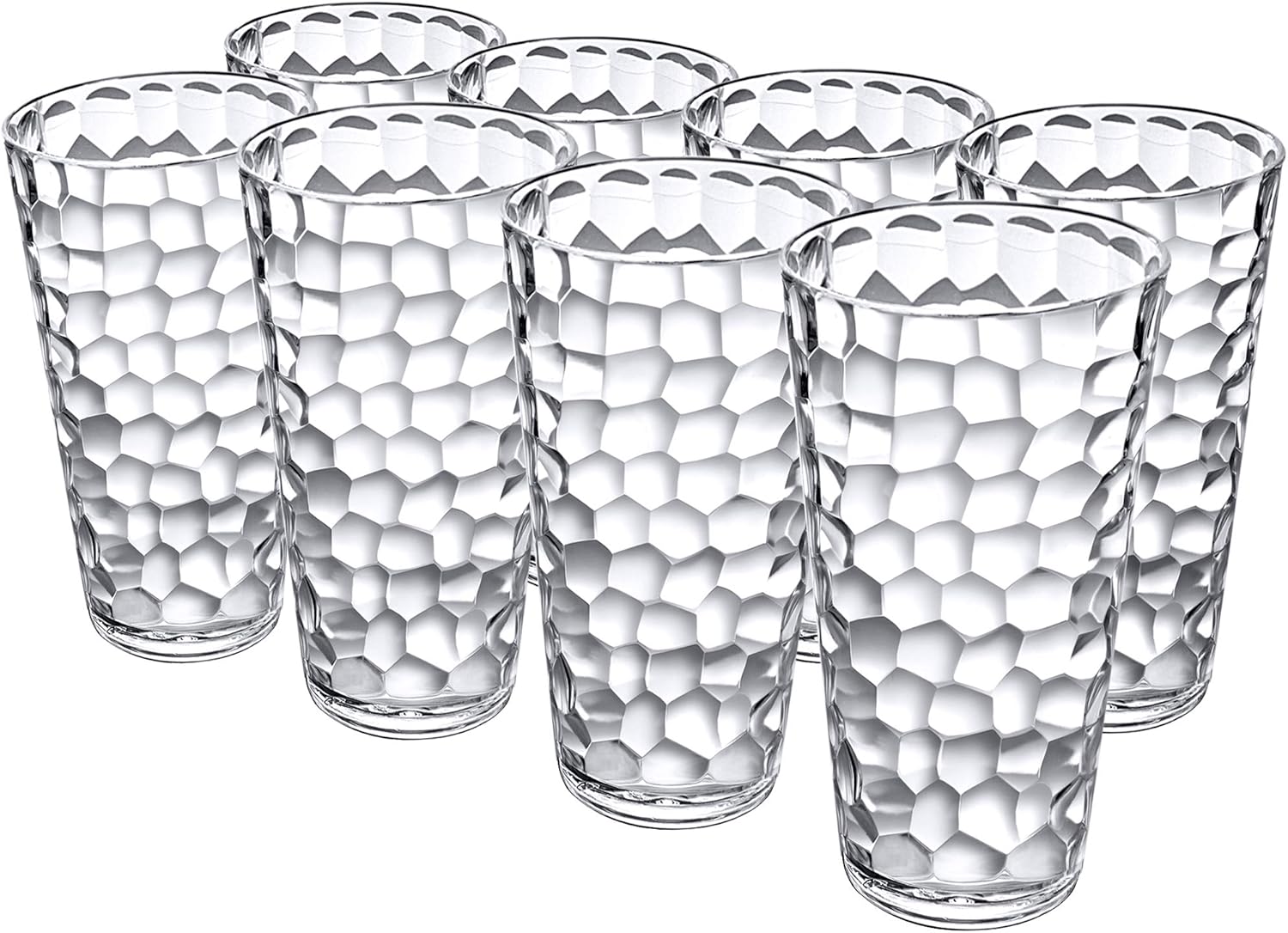 Amazing Abby Iceberg 24 Ounce Plastic Tumblers Set Of 8 Plastic Drinking Glasses All 5141